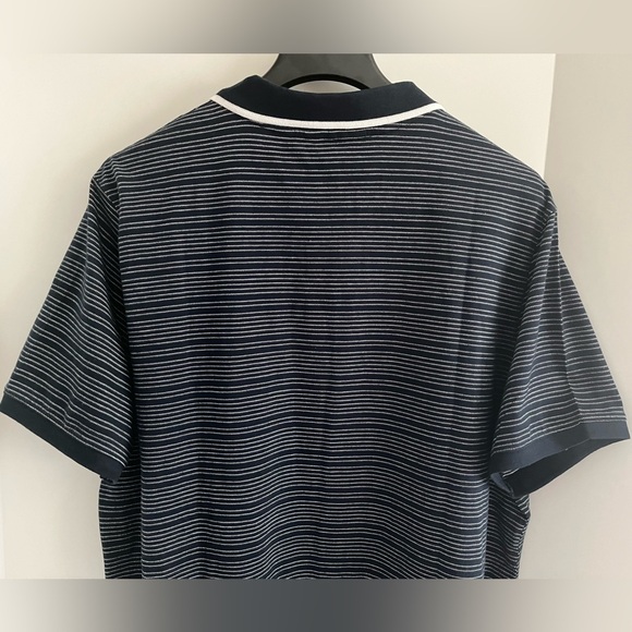 Perry Ellis 100% Cotton Short Sleeve Knitted Stripe Polo sz XXL - Picture 5 of 15